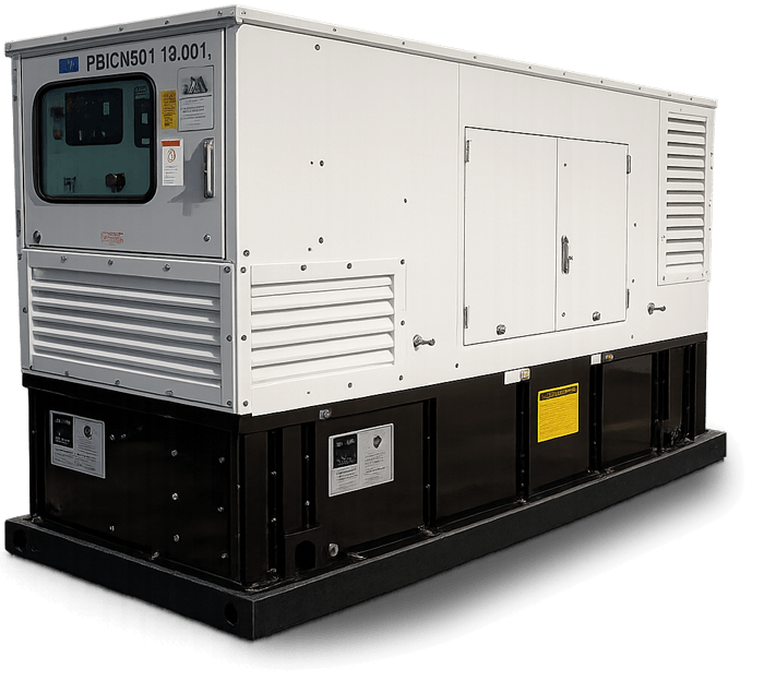 Industrial generator enclosed