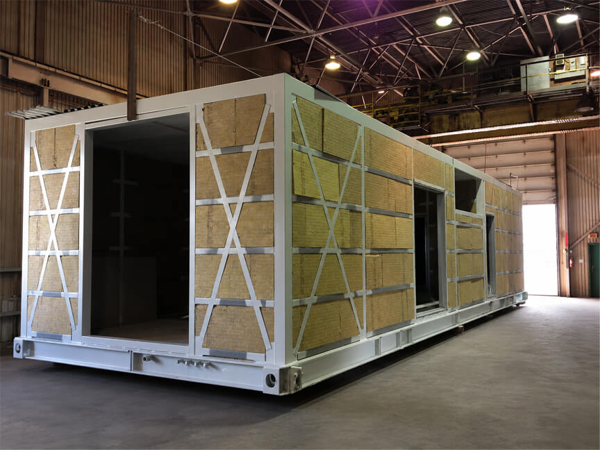 Fabrication and assembly of industrial enclosure for generator and power applications