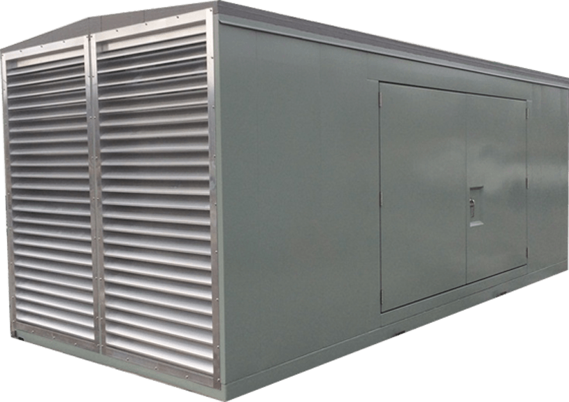 Sound-attenuated  and weatherproof generator enclosure