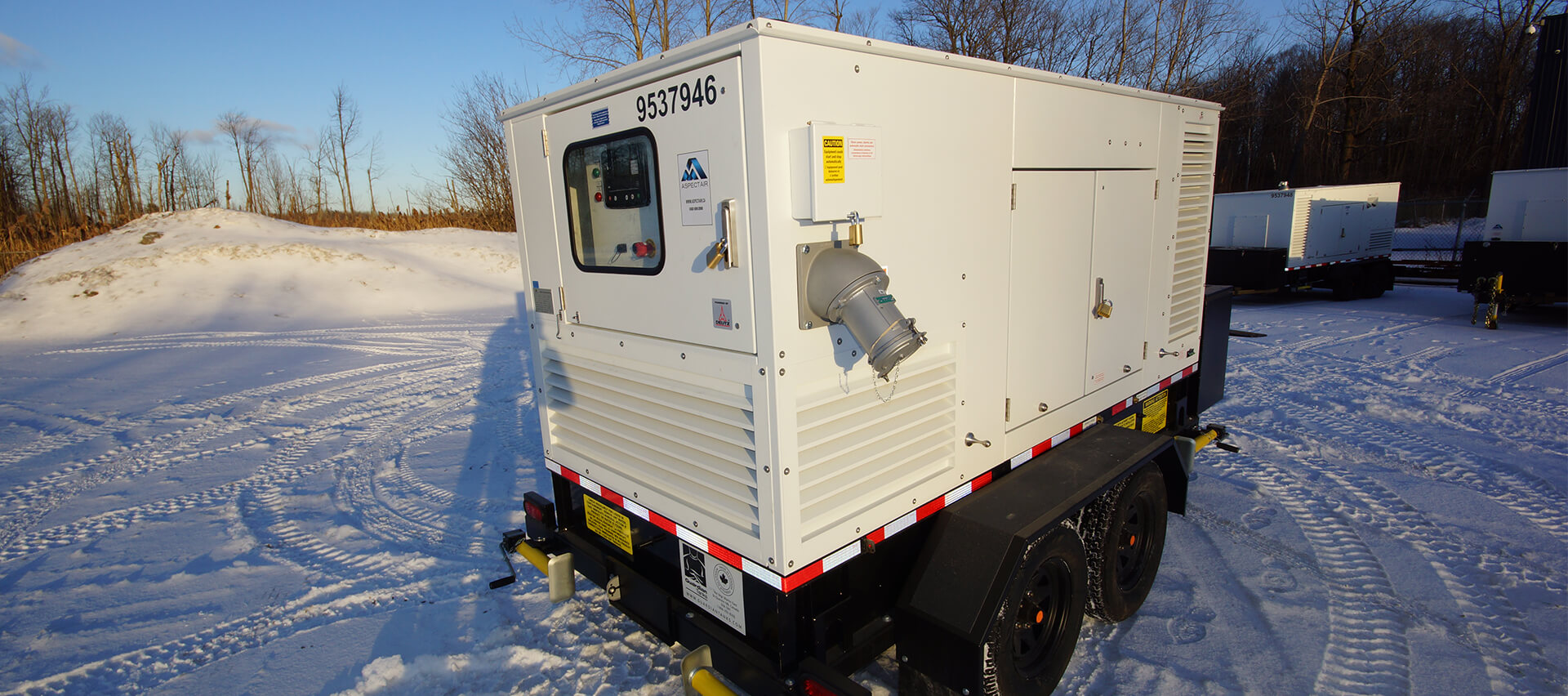 Trailer-mounted industrial generator