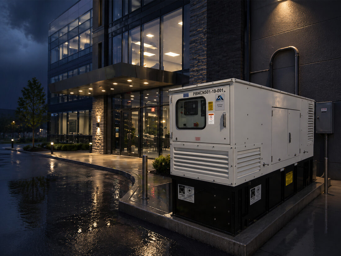Container housing a power, electrical, mechanical or control system