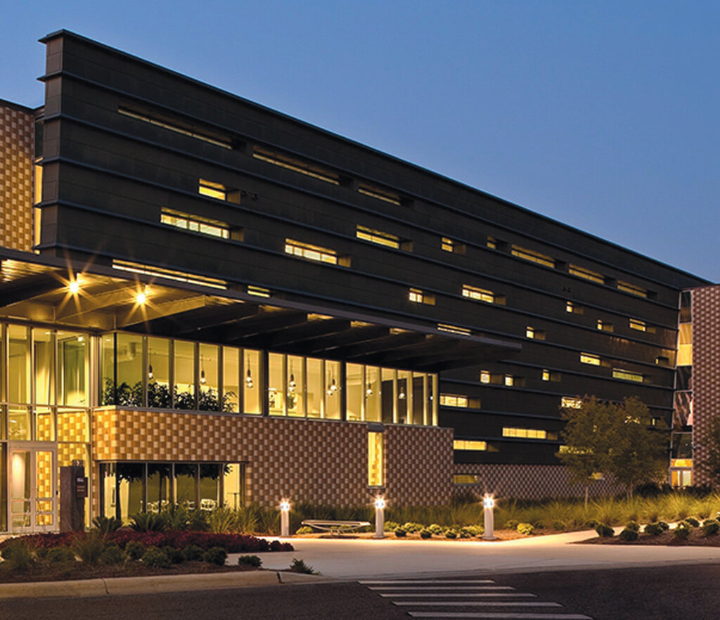 Commercial building powered by industrial services and solutions